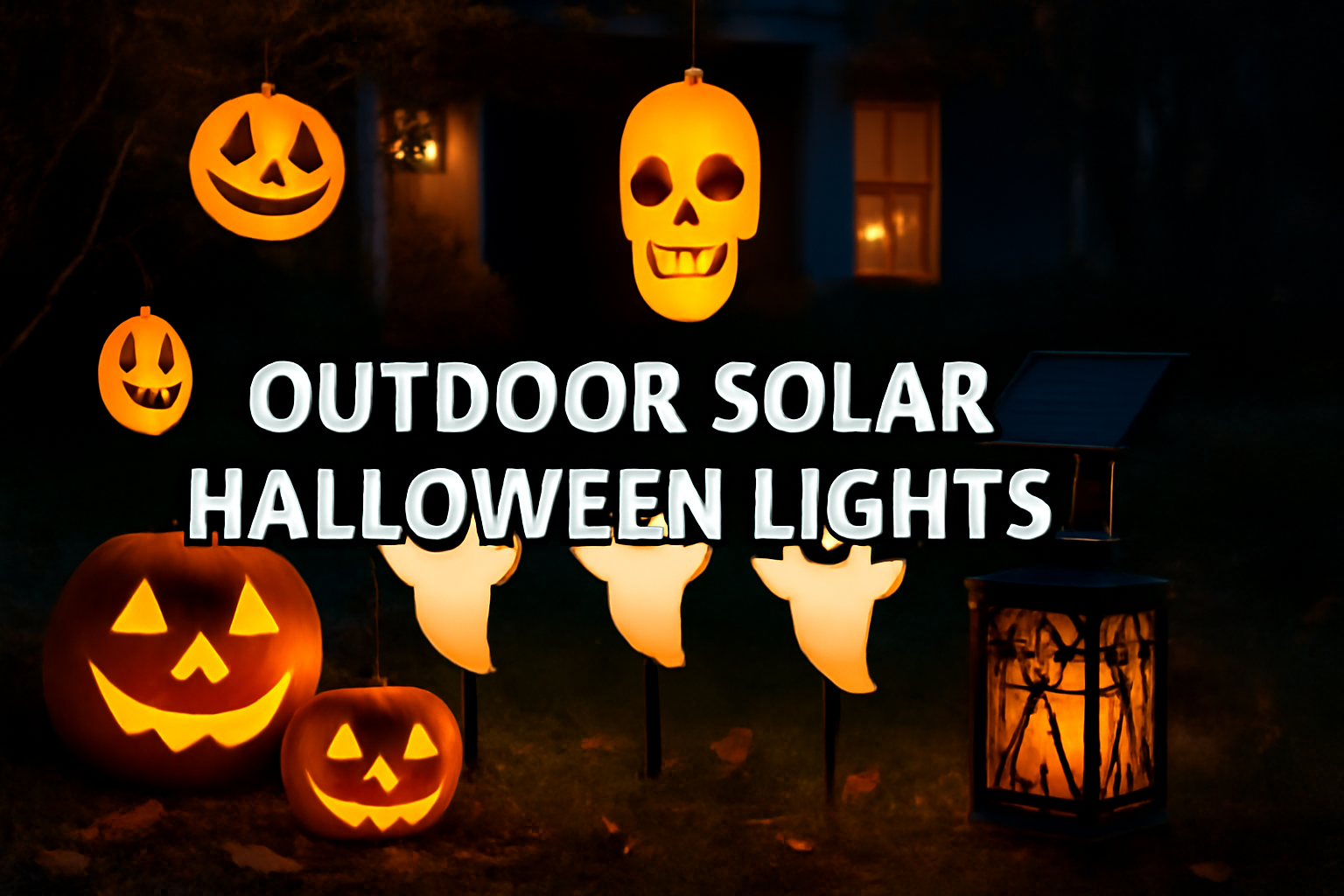 Outdoor solar Halloween lights