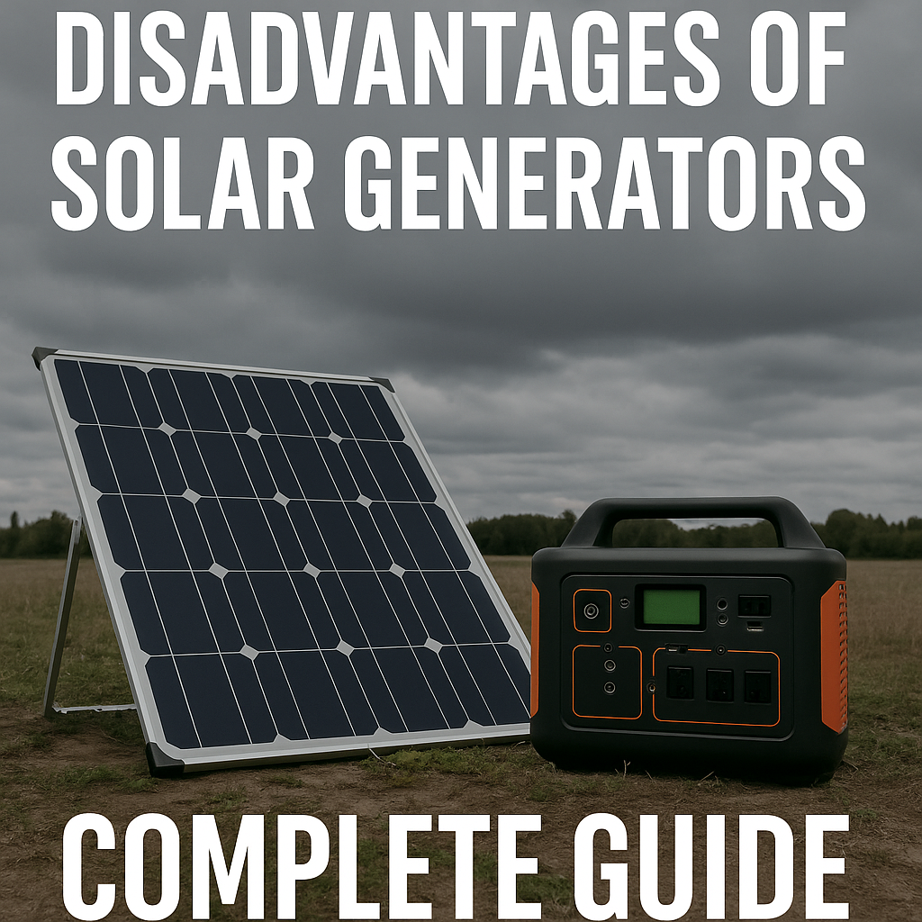 Disadvantages of Solar Generators